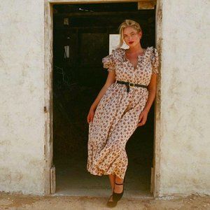 ISO: Doen Mariette Dress: burgundy songbird toile